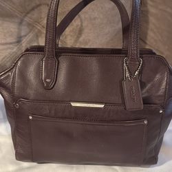 Leather Coach hand bag