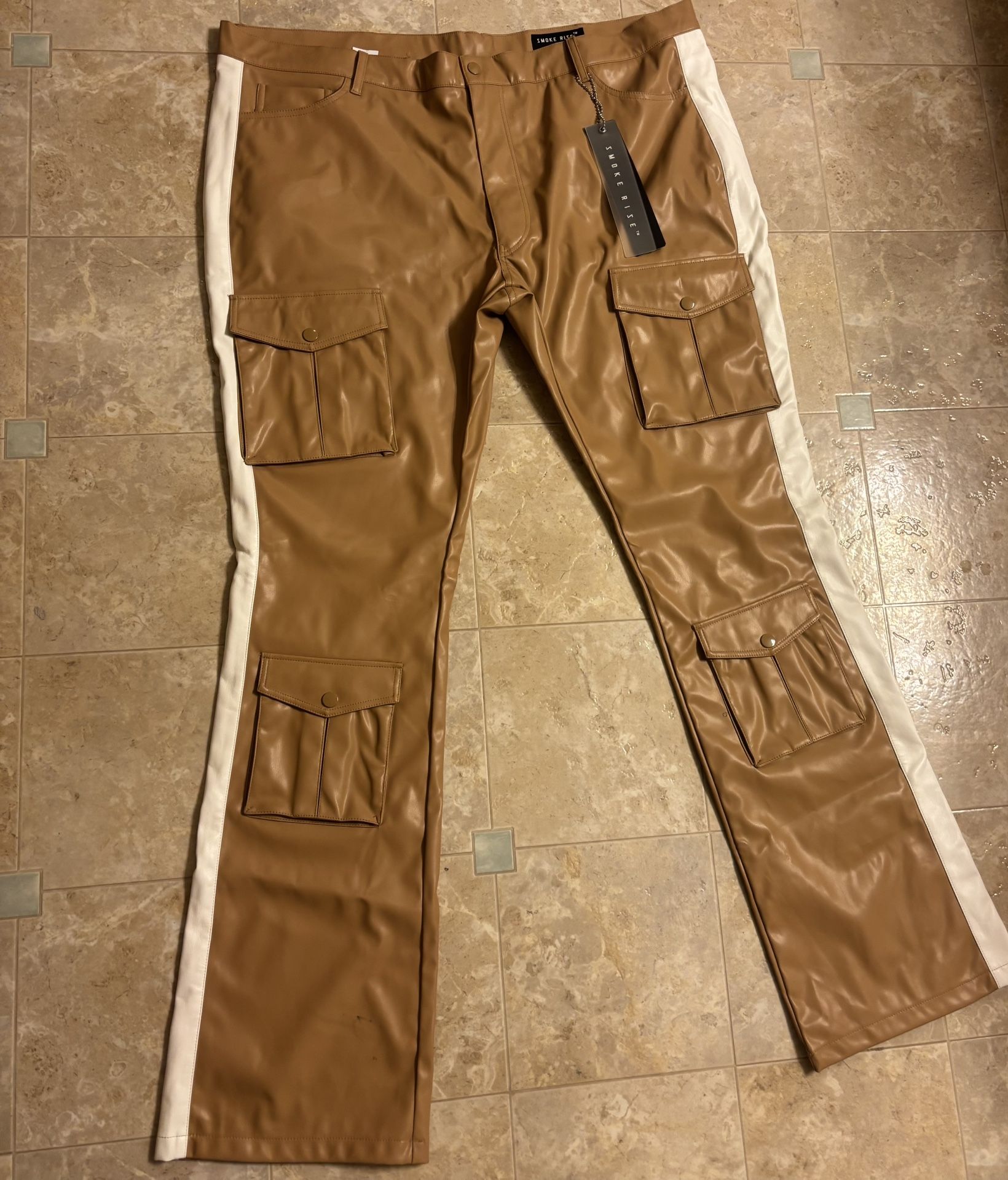 Brand New Smoke Rise Vegan Leather Jeans