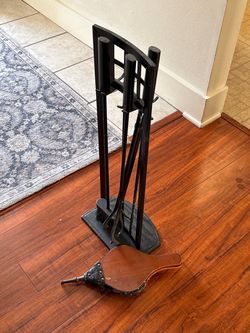 Fireplace tools and stand