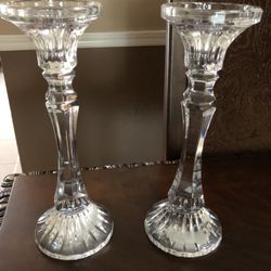 Set Of 2 Mikasa Crystal Candle Holders 