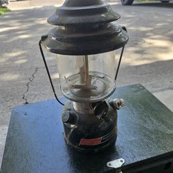 Coleman Adjustable Two Mantle Lantern And Vintage Coleman Cherokee Hatchet And Knife 