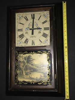 Vintage Wuersch Decorative Clock 24"Tall. Tested and working