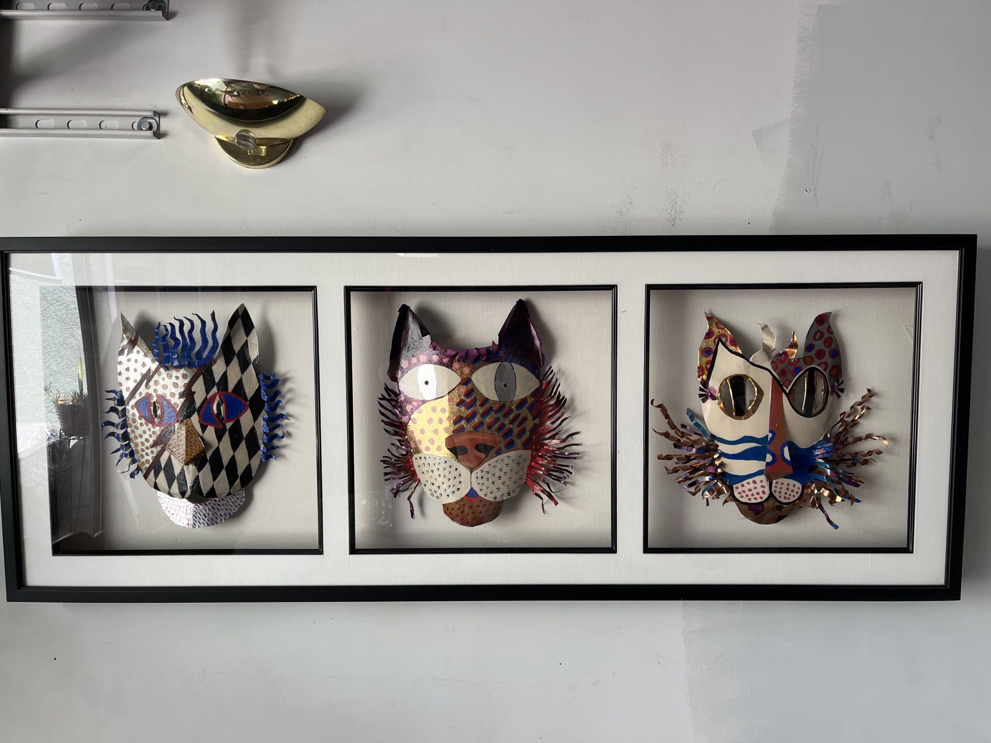 ONE OF A KIND ART DECO CAT ART