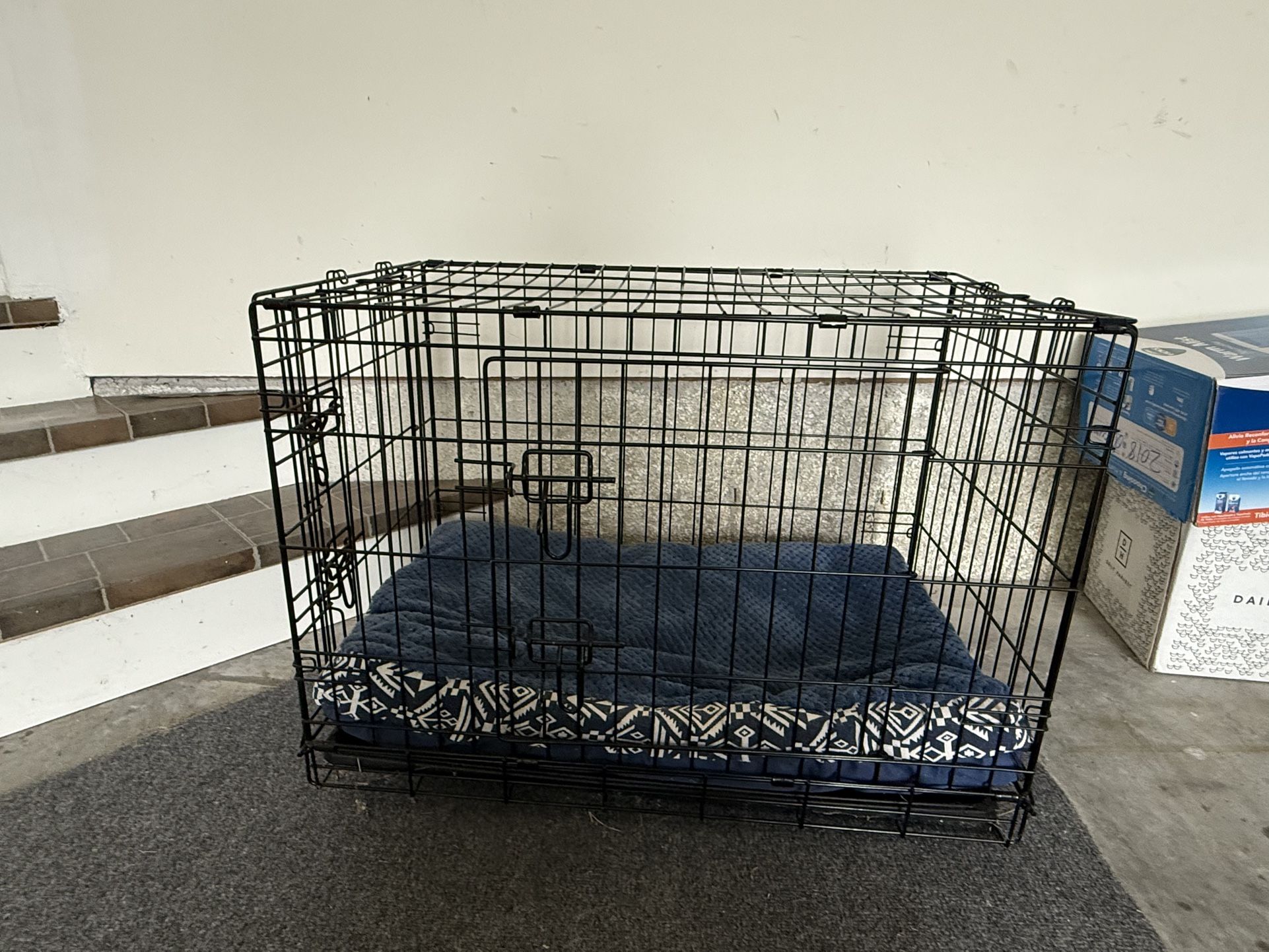 Large Dog Crate With Bed