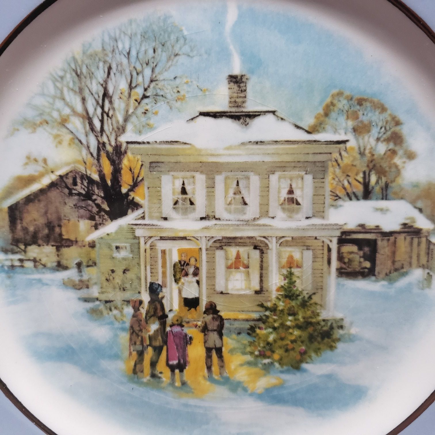 Vintage Avon Christmas Plate 1977 *new in box