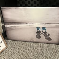 🖼️ Wall Art & Home Décor Set – Inspirational + Coastal
