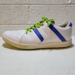 Men's Etonic GS200 GWL Leather Golf Shoes Men's Etonic GS200 GWL Leather Golf Shoes White/Lime/Blue White/Lime/Blue Size 8