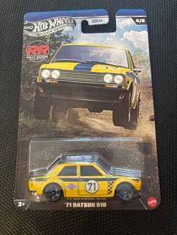 Brand New 2026 Hot Wheels Silver Series Rally Racers Yellow '71 Datsun 510 #4/5!