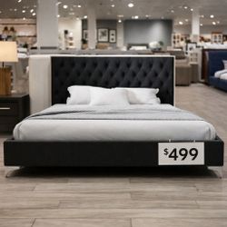 Queen/King Bed Black New
