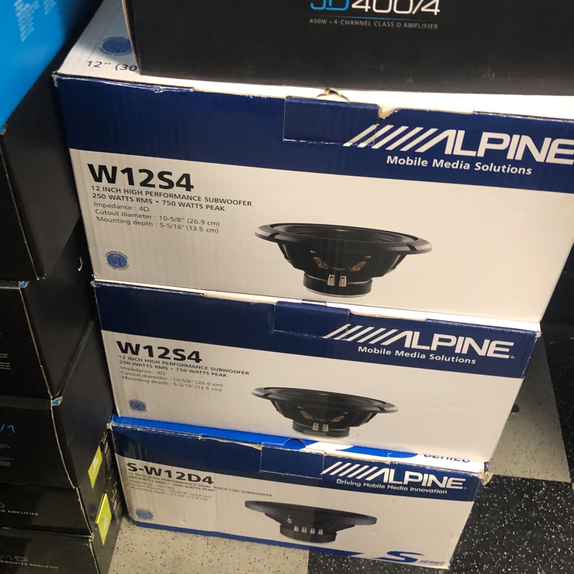 Amplifier W12s4 Alpine W12s4 12 Inch Subwoofer On Sale Today For