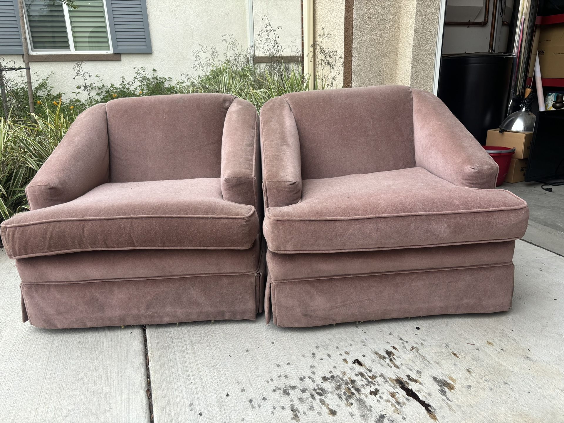 Pink Vintage Velvet Chairs