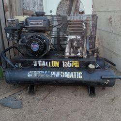 Fortress 9 Gallon, 135 PSI High Performance Gas Wilborough Job Site Air Compressor.