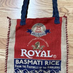 RECYCLED UPCYCLED rice JUTE  burlap SHOULDER Bag Tote TRENDY Sustainable