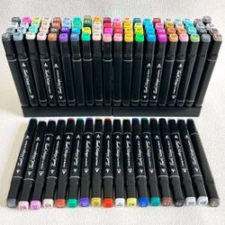 120pcs Alcohol Dual Tip Fine Point Markers $29 obo
