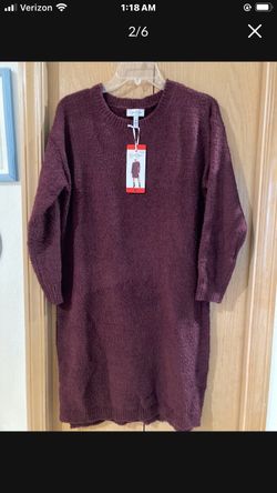 Néw Womens Jessica Simpson Sweater Dress Burgundy Size Medium