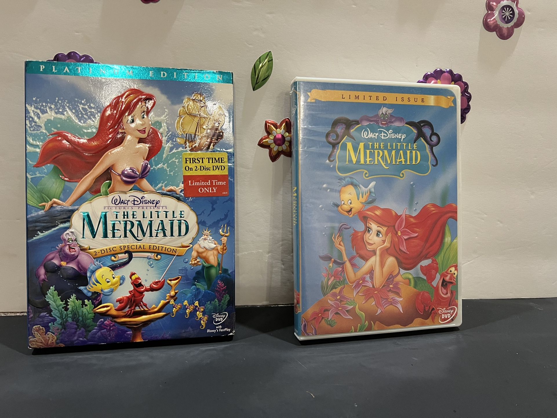 DISNEY LITTLE MERMAID DVD - 2 DISC OR SINGLE DISC $5 for either one
