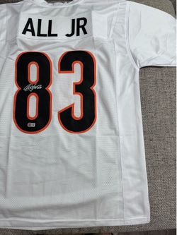 Eric All Jr. Signed Autograph Custom Jersey - Beckett Coa - Cincinnati Bengals