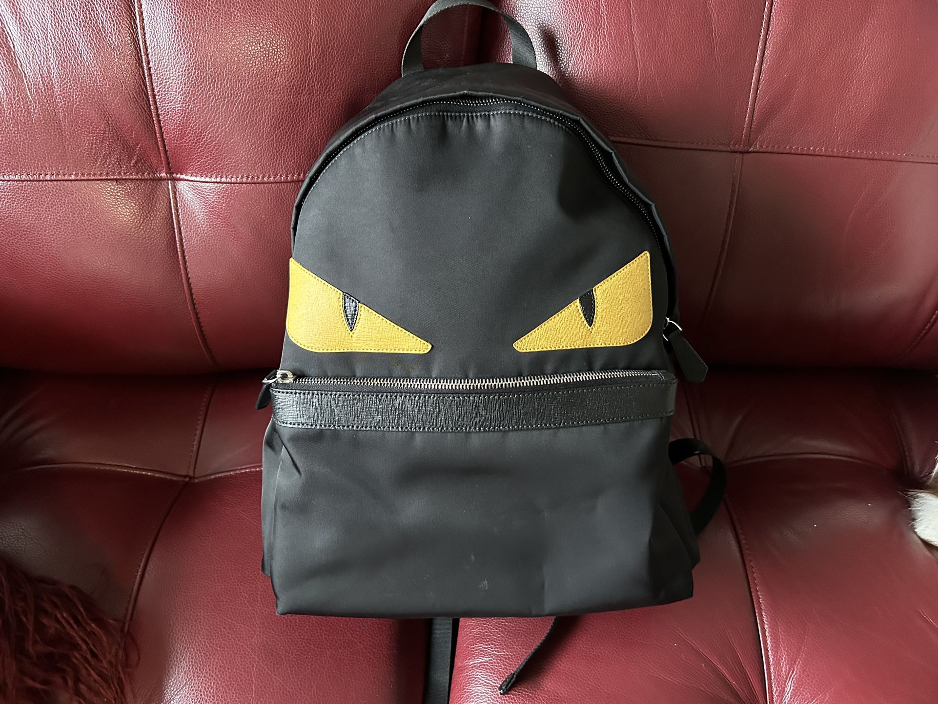 Black Fendi Monster Backpack 