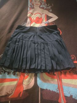 Black tennis skort