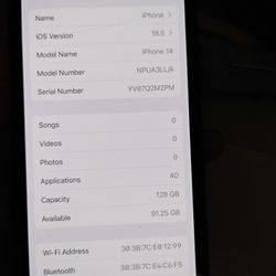 iPhone 14 128 G.B 