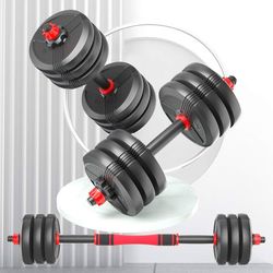 Runwe expandable dumbbell/barbell combo (84lbs total)
