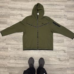Nike Tech Fleece Olive Green XXL