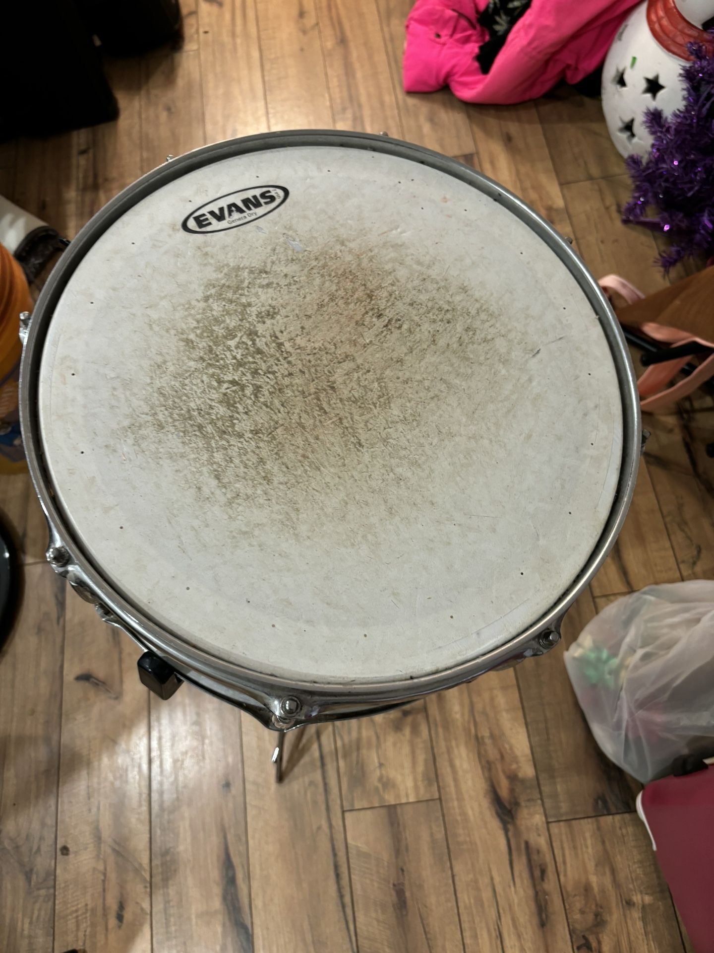Ludwig Accent Steel/Chrome 5”x14” Snare drum w/ Stand