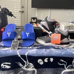 Nike Air Jordan 3 Retro “Black Cement” Kobe KAWA Slide