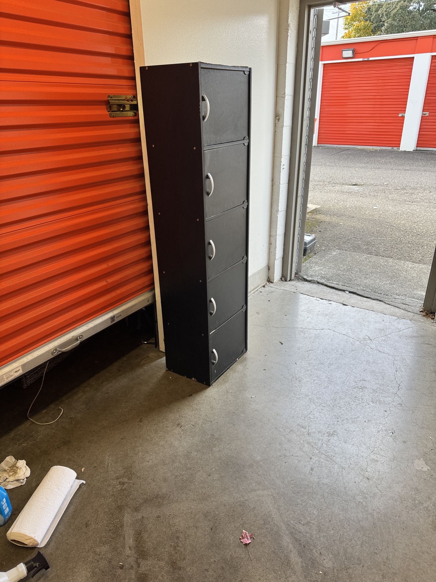 HODEDAIH Black 5-Shelf Cabinet – Sturdy & Functional,