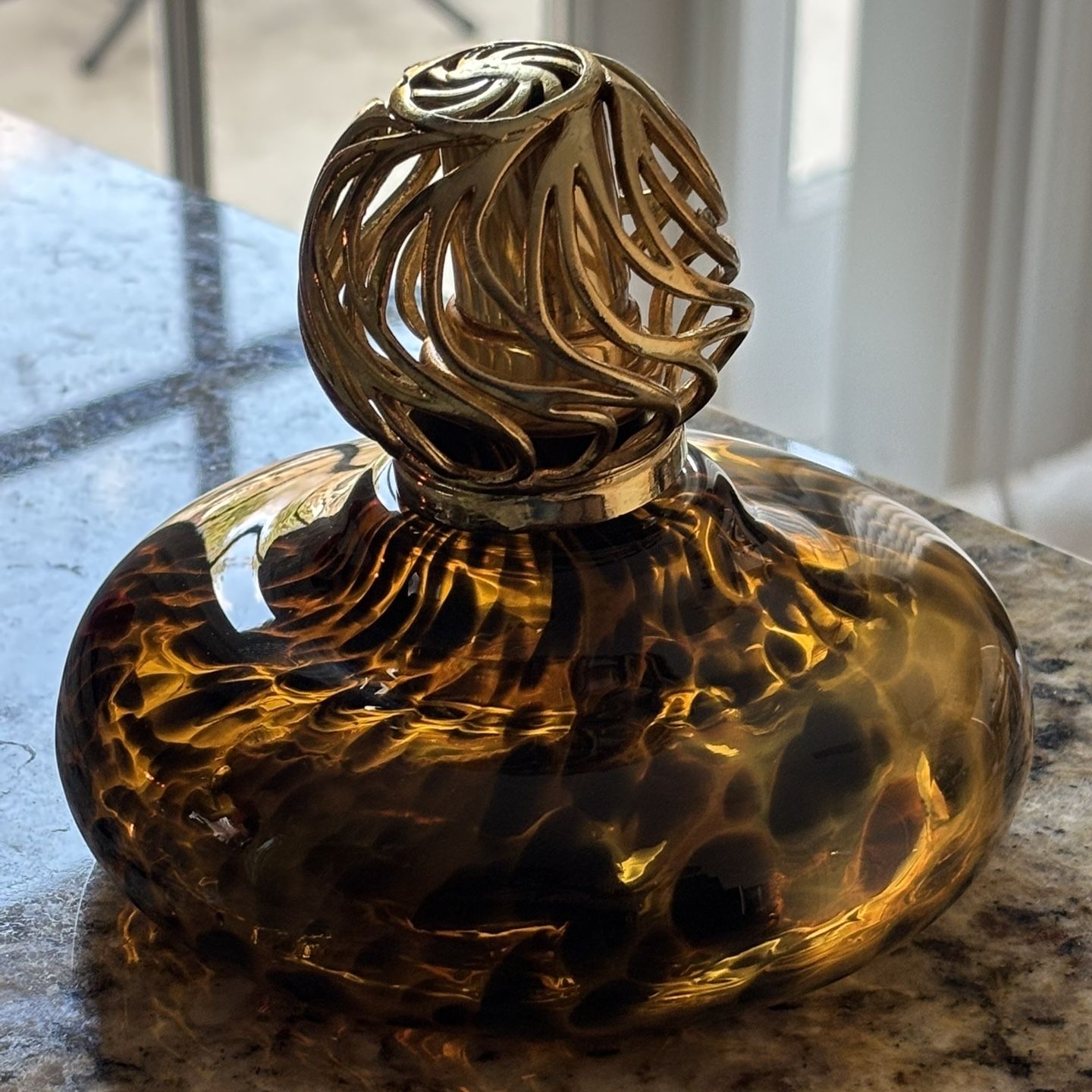 Vintage-looking Oil Lamp Diffuser, Rope Wick, Glass with Metal Cap for ...