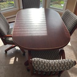 Dinette Table With Four Chairs, Roll, Swivel or Rock