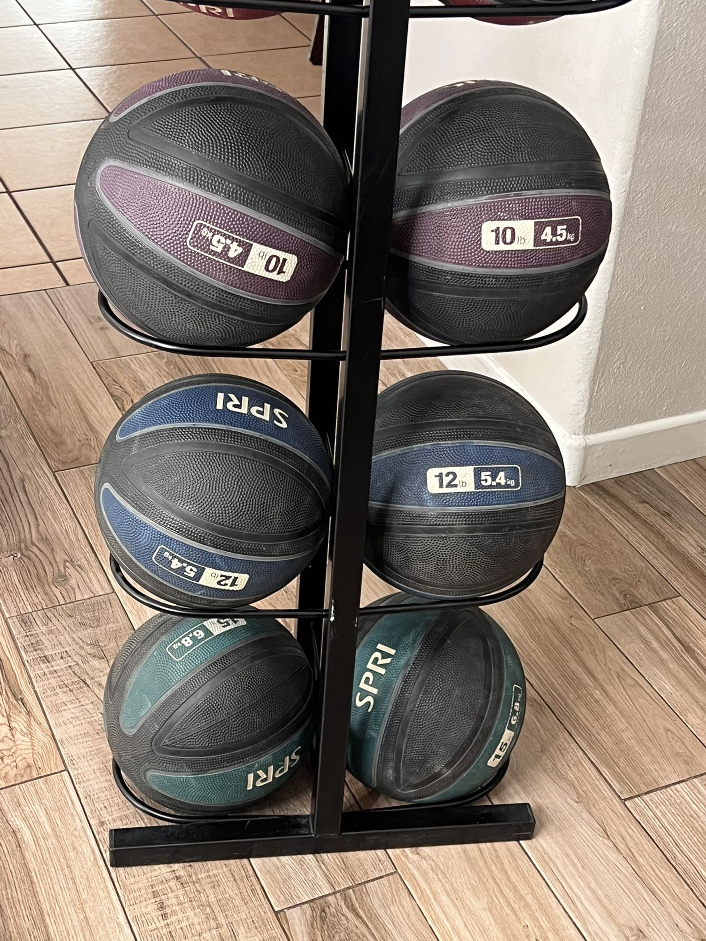 Medicine Ball Weighted Set X12 W/ Rack
