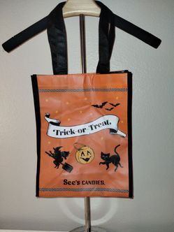 See's Candies Halloween Trick or Treat Reusable Shopper Tote Gift Bag