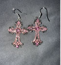 gothic-style dangle earrings