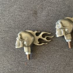 Flaming Skull Cast Ornament 