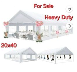 20x40ft Party Tent Heavy Duty, Wedding Tent, Event Tents For Parties, Carpas Para Fiestas With 8 Removable Sidewalls.*