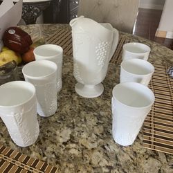 Vintage Indiana grapes milk pitcher