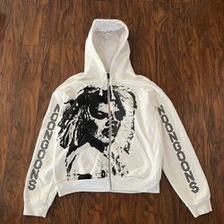 Noon Goons Graphic Zip Hoodie White - Size L 