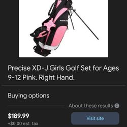 3 PRECISE XD-J GIRLS GOLF CLUBS, PINK. RIGHT HAND