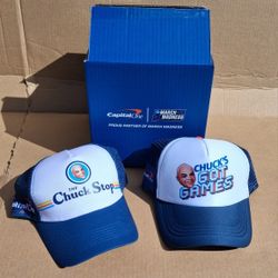 Two Charles Barkley snapback trucker hats