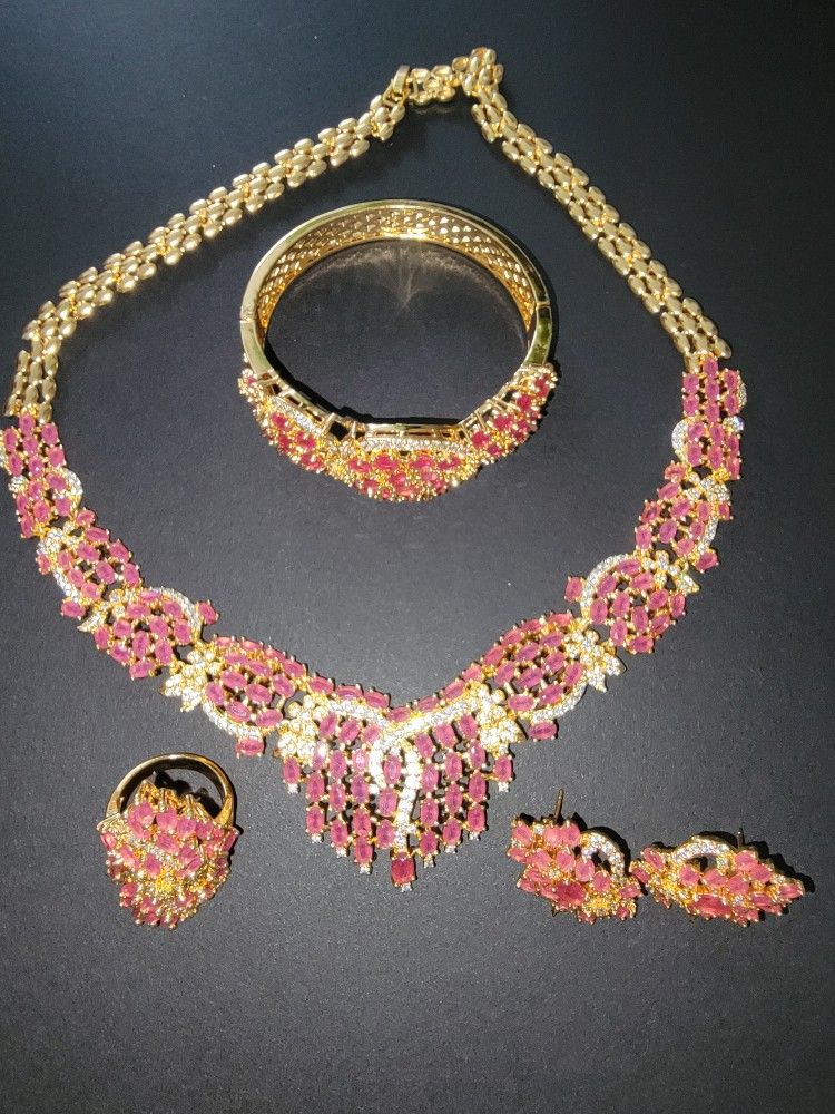 Authentic Ruby From Southeast Asia Sterling Silver 18k Gold Plated