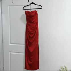 Elegant Red Corset Dress