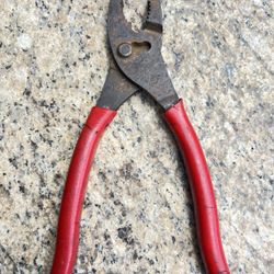Snap-On Tools USA 47CF 8” Long RED Talon Comfort Grip Slip Joint Pliers