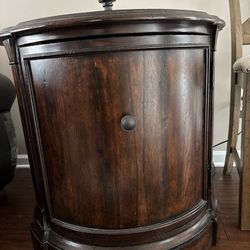 Wooden End Table 28” Wide And 29” Tall. 