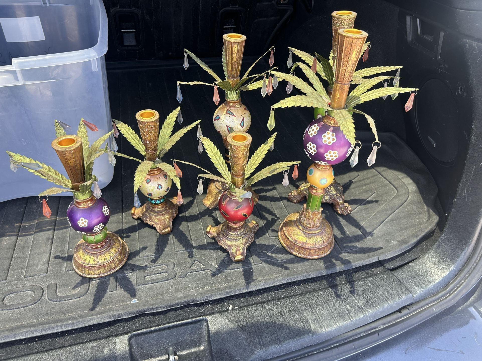 Vintage Candle Holders 6 All Together