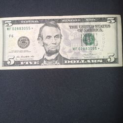 All $5 Star Note Bills