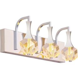 Bathroom Vanity Light, 3-Light Bathroom Light Fixture Over Mirror, Crystal Wall Lamp