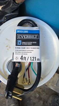 Dryer cord 30 amp everbilt 4 ft