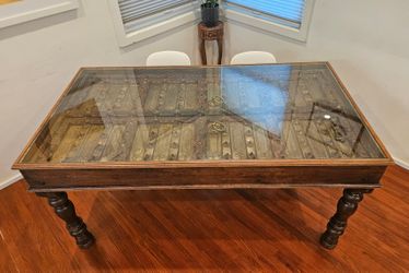 Antique Courtyard Door Dining Table from India