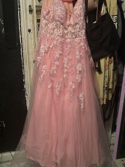 Pink puffy dress